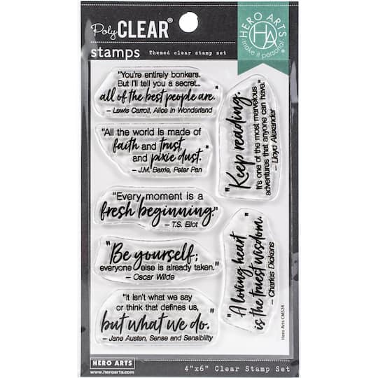 Hero Arts Literary Quotes Clear Stamps